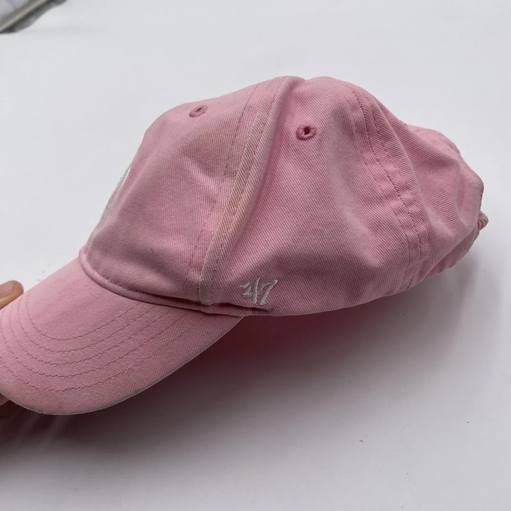 New York Yankees Infant Girls Hat PINk 47 Brand Adjustable Baseball Hat Cleaned‎